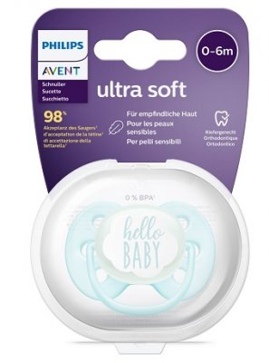 Купить avent (авент) пустышка силиконовая ultra soft для мальчиков 0-6 месяцев 1 шт (scf522/01) в Дзержинске