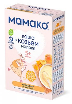 Купить мамако каша кукурузная с тыквой и абрикосом на козьем молоке, 200г в Дзержинске