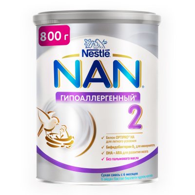 Купить nan optipro 2 ha (нан) гипоаллергенный смесь сухая для детей с 6 месяцев, 800г в Дзержинске