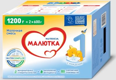 Купить малютка 1 смесь сухая молочная с рождения, 1200г в Дзержинске