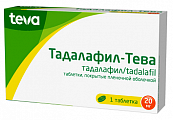 Купить тадалафил-тева, таблетки, покрытые пленочной оболочкой 20мг 1шт в Дзержинске