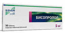 Купить бисопролол, таблетки, покрытые пленочной оболочкой 5мг, 30 шт в Дзержинске