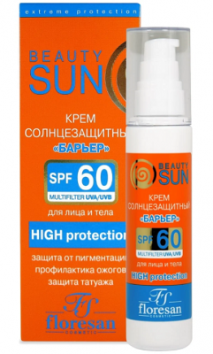 Купить флоресан (floresan) beauty sun крем-барьер солнцезащитный, 75мл spf-60 в Дзержинске
