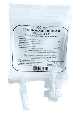 Купить аминокапроновая кислота, раствор для инфузий 50мг/мл, контейнер 100мл в Дзержинске