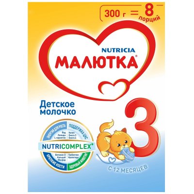 Купить малютка 3 смесь сухая молочная с 12 месяцев, 300г в Дзержинске