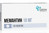 Купить мемантин, таблетки, покрытые пленочной оболочкой 10мг, 90 шт в Дзержинске