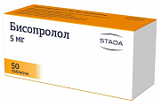 Купить бисопролол, таблетки, покрытые пленочной оболочкой 5мг, 50 шт в Дзержинске