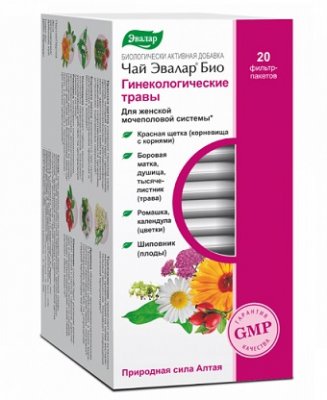 Купить чай эвалар био гинекологические травы, фильтр-пакеты 1,5г, 20 шт бад в Дзержинске