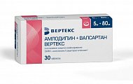 Купить амлодипин+валсартан вертекс, таблетки покрытые пленочной оболочкой 5мг + 80мг, 30 шт в Дзержинске