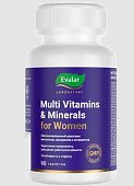Купить мультивитамины и минералы для женщин эвалар, таблетки покрытые оболочкой, 90шт бад в Дзержинске