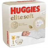 Купить huggies (хаггис) подгузники elitesoft 1, 3-5кг 20 шт в Дзержинске
