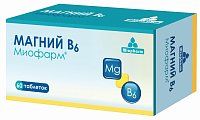 Купить магний в6-миофарм, таблетки 750мг, 60 шт бад в Дзержинске