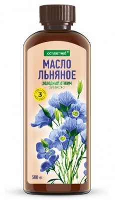 Купить льняное масло консумед (consumed), флакон 500мл бад в Дзержинске