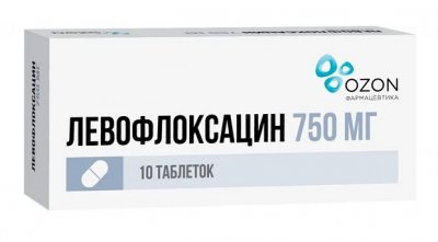 Купить левофлоксацин, таблетки, покрытые пленочной оболочкой 750мг, 10 шт в Дзержинске