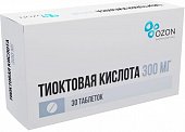 Купить тиоктовая кислота, таблетки покрытые пленочной оболочкой 300мг, 30шт в Дзержинске
