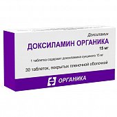 Купить доксиламин, таблетки, покрытые пленочной оболочкой 15мг, 30 шт в Дзержинске