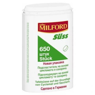 Купить milford (милфорд) заменитель сахара зюсс, таблетки, 650 шт в Дзержинске