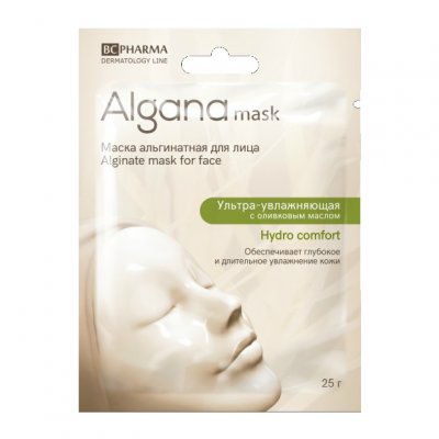Купить альгана маск (alganamask) маска для лица альгинатная ультра-увлажняющая с оливковым маслом, 1 шт в Дзержинске