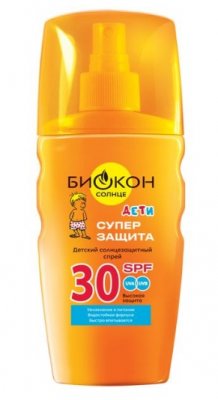 Купить биокон солнце спрей детский солнцезащитный суперзащита, 160мл spf30 в Дзержинске