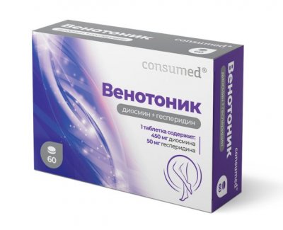 Купить венотоник (диосмин+гесперидин) консумед (consumed) 500мг, таблетки, 60 шт бад в Дзержинске