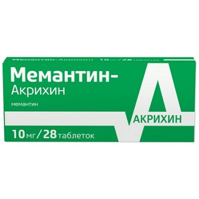 Купить мемантин, таблетки, покрытые пленочной оболочкой 10мг, 28 шт в Дзержинске