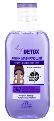 Купить флоресан (floresan) deep detox тоник матирующий, 300 мл в Дзержинске