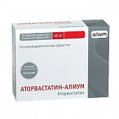 Купить аторвастатин-алиум, таблетки, покрытые пленочной оболочкой 40мг, 30 шт в Дзержинске