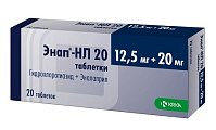 Купить энап-нл, таблетки 20мг+12,5мг, 20 шт в Дзержинске