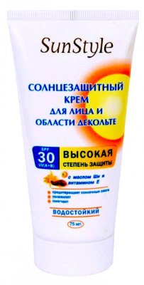 Купить сан стайл, крем солнцезащитный для лица и декольте spf30, 75мл в Дзержинске