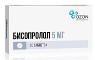 Купить бисопролол, таблетки, покрытые пленочной оболочкой 5мг, 30 шт в Дзержинске