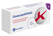 Купить олмесарткроно, таблетки покрытые пленочной оболочкой 40мг 28шт в Дзержинске