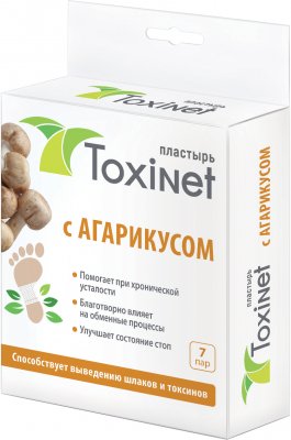 Купить пластырь toxinet (токсинет) для ухода за кожей стоп агарикус, 7 шт в Дзержинске