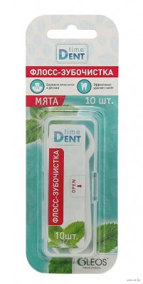 Купить таймдент (timedent) флосс-зубочистки мята 10 шт в Дзержинске