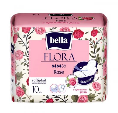 Купить bella (белла) прокладки flora с ароматом розы 10 шт в Дзержинске