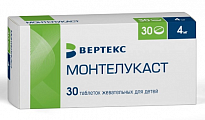 Купить монтелукаст, таблетки жевательные, для детей 4мг 30шт в Дзержинске