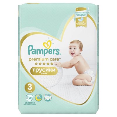 Купить pampers premium care (памперс) подгузники-трусы 3 миди 6-11кг, 70шт в Дзержинске