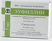 Купить эуфиллин, раствор для внутривенного введения 24 мг/мл ампулы 10мл 5шт в Дзержинске