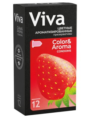 Купить viva (вива) презервативы ароматизированные цветные 12шт в Дзержинске