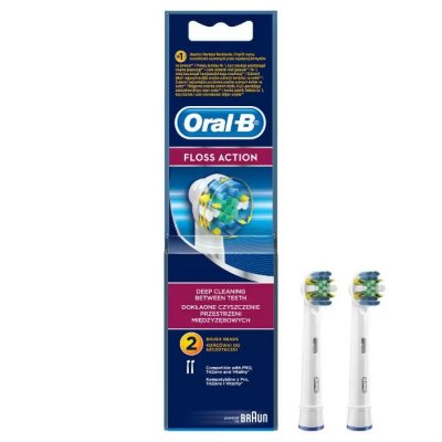 Купить oral-b (орал-би) насадки для электрических зубных щеток, floss action eb25 2 шт в Дзержинске