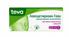 Купить левоцетиризин-тева, таблетки покрытые пленочной оболочкой 5 мг, 30 шт от аллергии в Дзержинске