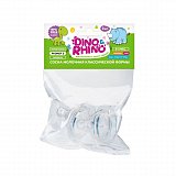 Соска молочная классической формы с медленным потоком (силикон) Дино и Рино (Dino & Rhino), 2шт