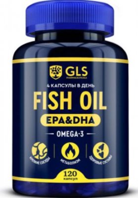Купить gls (глс) омега-3 fish oil, капсулы массой 720мг, 120 шт бад в Дзержинске