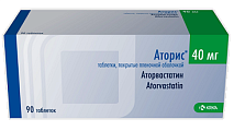 Купить аторис, таблетки, покрытые пленочной оболочкой 40мг, 90 шт в Дзержинске