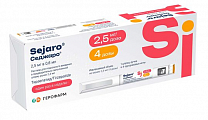 Купить седжаро, раствор для подкожного введения 2,5мг/доза шприц-ручка 2,4мл 1шт+ игла 4шт в Дзержинске