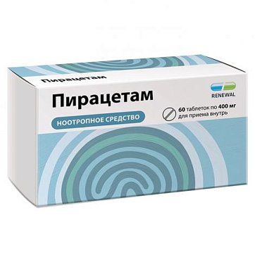 Пирацетам Реневал, таблетки, покрытые пленочной оболочкой 400мг, 60 шт