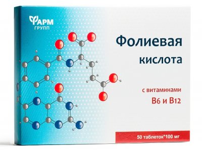 Купить фолиевая кислота с витамином в12, в6, таблетки 50 шт бад в Дзержинске