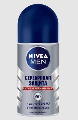 Купить nivea (нивея) для мужчин дезодорант шариковый серебряная защита, 50мл в Дзержинске
