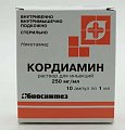 Купить кордиамин, раствор для инъекций 250мг/мл, ампулы 1мл, 10 шт в Дзержинске