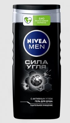 Купить nivea (нивея) для мужчин гель для душа сила угля, 250мл в Дзержинске