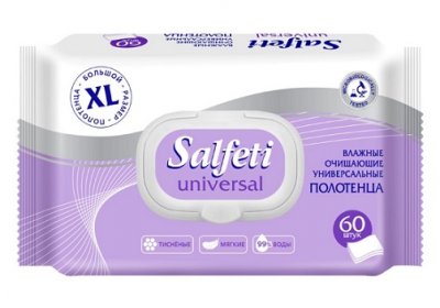 Купить salfeti (салфети) полотенца влажные очищающие универсальные, 60 шт в Дзержинске